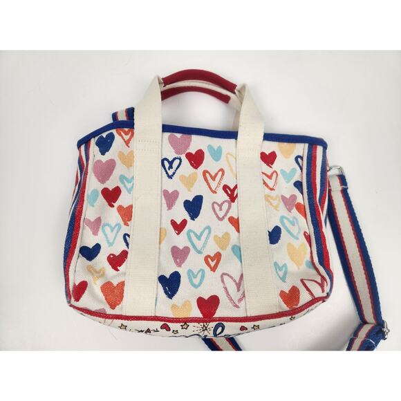 Brighton Red White and You Mini Tote Purse Handles and Strap - Picture 4 of 10